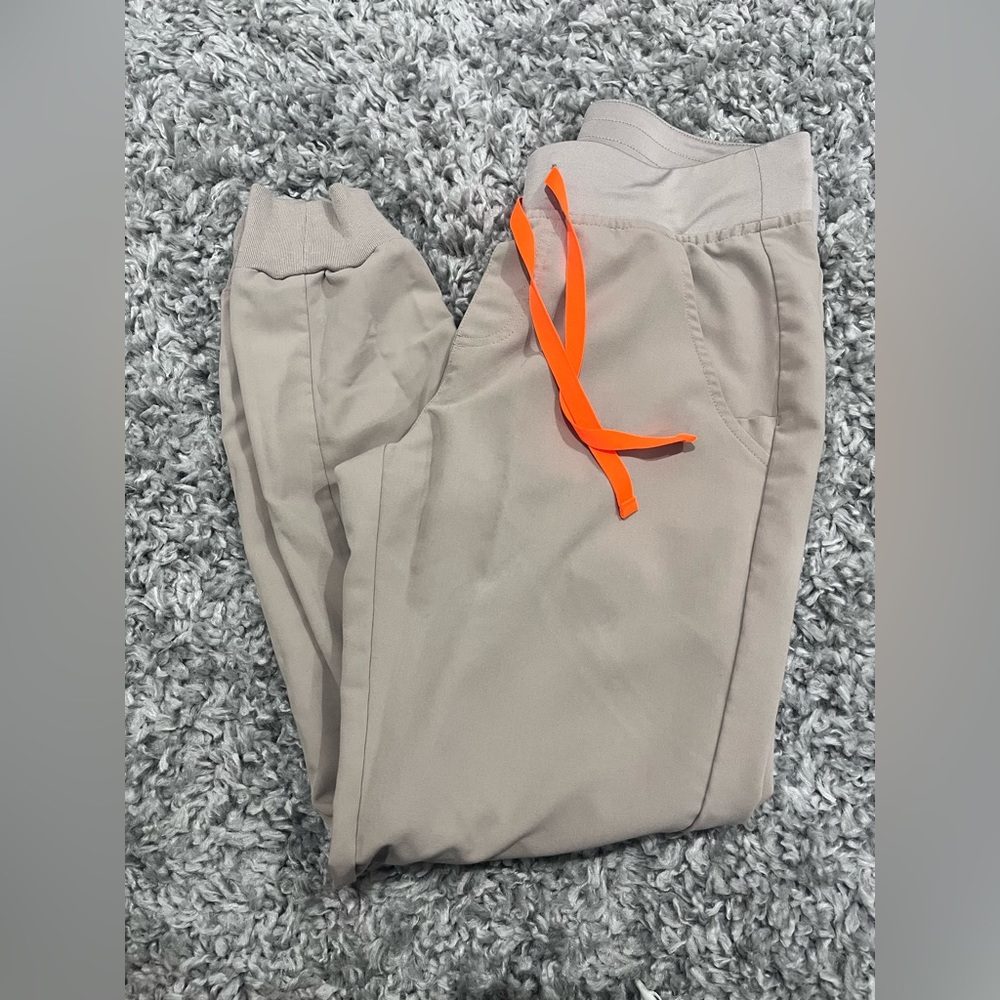 Tan figs scrub pants